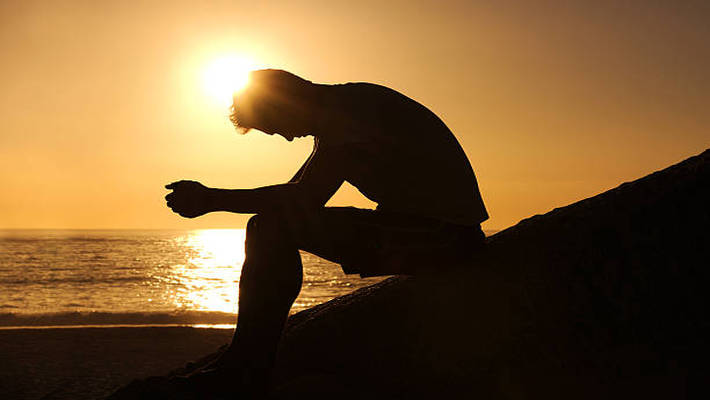 alone man sad
